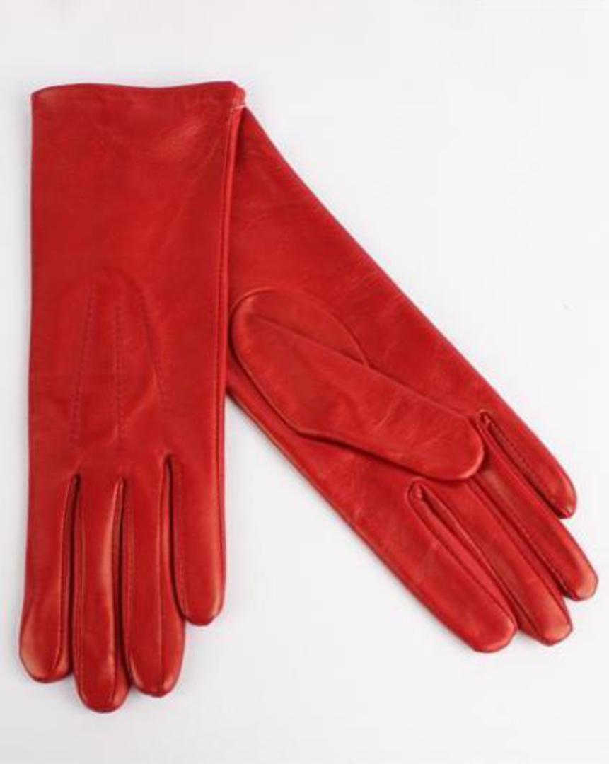 Italian Leather ladies glove unlined red Code-S/LL2724U image 0